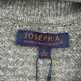 women Joseph A. NWT Johnny Collar Heathered Gray Sweater L