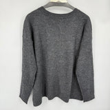 women Lucky Brand NWT V Neck Gray Sweater L