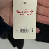 women Lucky Brand NWT V Neck Gray Sweater L