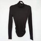 women Michael Stars NWT Nessa Turtleneck Tee Black Knit Top OS/2-10