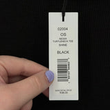 women Michael Stars NWT Nessa Turtleneck Tee Black Knit Top OS/2-10