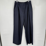 women Zac & Rachel NWT Pleated Trousers Navy Dark Wash Pants 10
