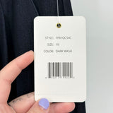 women Zac & Rachel NWT Pleated Trousers Navy Dark Wash Pants 10