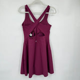 women Fabletics Active Cross Strap with Built In Shorts Orchid Dress L