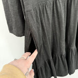 women Toad & CO Long Sleeve Babydoll Aged Black Dress L