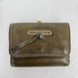 unisex Hayden Harnett Leather Shoulder Bag with Matching wallet Olive Brown Purse