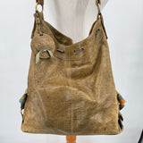 unisex Hayden Harnett Leather Shoulder Bag with Matching wallet Olive Brown Purse