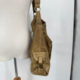 unisex Hayden Harnett Leather Shoulder Bag with Matching wallet Olive Brown Purse