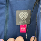 women Vince Camuto Floral Scuba Knit Fit & Flare Navy Multi Dress 12