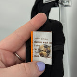 women Fridaze Ripple Tide Linen Pants Ankle Black Pants S