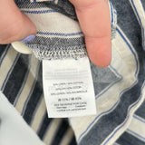 women Madewell Button Back Stripe Play Mini Blue White Dress S