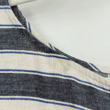 women Madewell Button Back Stripe Play Mini Blue White Dress S