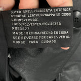 women Jacqueline Ferrar Genuine Leather Button Front Black Jacket LT