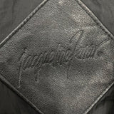 women Jacqueline Ferrar Genuine Leather Button Front Black Jacket LT