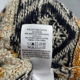 women Lucky Brand Aztec Open Cardigan Tan Yellow Black Sweater L