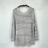 women Free People Cotton Blend Blue Gray Sweater L