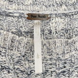 women Free People Cotton Blend Blue Gray Sweater L