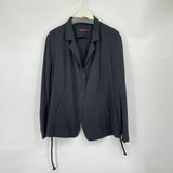 women Hovman Nylon Belted Blazer Black Jacket 8
