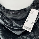 women Urban Outfitters NWT Strapless Velvet Asymmetrical Hem Black Dress L