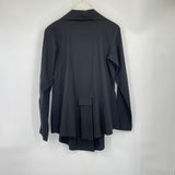 women Noblu Raw Edge Pleated Blazer Black Jacket S