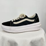 women Vans Old Skool Overt Plus ComfyCush Black White Yellow Shoes M8/W9.5