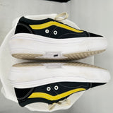 women Vans Old Skool Overt Plus ComfyCush Black White Yellow Shoes M8/W9.5