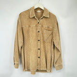 women La Miel Corduory Shirt Jacket Tan Jacket L