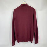 men Kirkland Cashmere Collared Maroon Sweater L