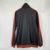 men San Francisco San Fran Track Jacket - AS IS Shoulder Seams Black Orange Yellow Jacket XXL