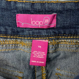 women Loop 18 Vintage Low Rise Bootcut Blue Jeans 12