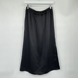 women Gap Satin Midi Skirt Black Skirt S