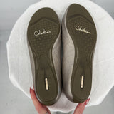 women Cole Haan Leather Pleated Flats Champagne Shoes 7