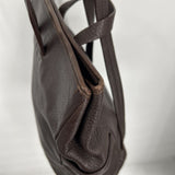 women Ellington Leather Convertible Backpack Tote Metallic Brown Purse 9" x 10" x 5.5"