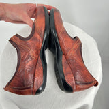 women Aetrex Brianna Leather Mary Jane Cayenne Red Shoes 8