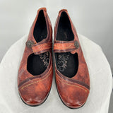 women Aetrex Brianna Leather Mary Jane Cayenne Red Shoes 8