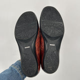 women Aetrex Brianna Leather Mary Jane Cayenne Red Shoes 8