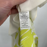 women CoreyLynnCalter - Anthro NWT Priah Tank Neon Green Cream Woven Top L