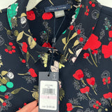 women Tommy Hilfiger NWT Floral Print Sleeveless Shirtdress Navy Multi Dress 6