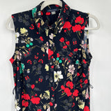 women Tommy Hilfiger NWT Floral Print Sleeveless Shirtdress Navy Multi Dress 6