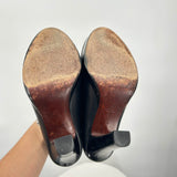 women Cole Haan Peep Toe Pump Heels Black Shoes 7B