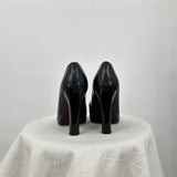 women Cole Haan Peep Toe Pump Heels Black Shoes 7B