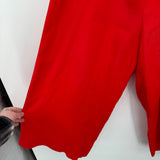 women Chico's Wide Leg Linen Bright Tomato Red Pants 16