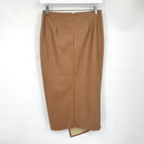 women Vici NWT Like Wow Vegan Leather Tan Skirt S
