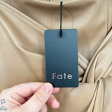 women Vici NWT Like Wow Vegan Leather Tan Skirt S