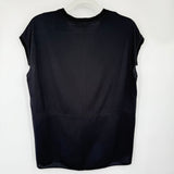 women Go Silk MSRP $298 Silk Black Woven Top S