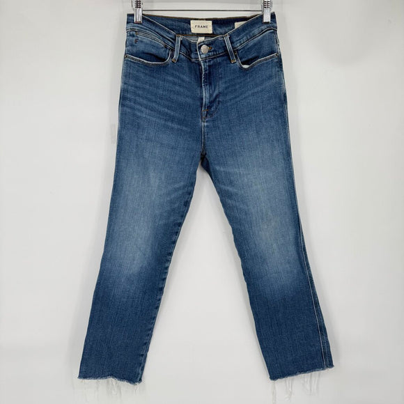 women Frame Le High Straight Blue Jeans 28/6