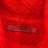 women Prana Open Knit Cedar Fiery Red Sweater L
