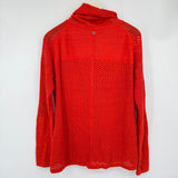 women Prana Open Knit Cedar Fiery Red Sweater L