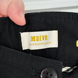 women Maeve - Anthro Naomi Wide Leg Flare Black Pants 10