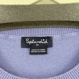 women Splendid Fine Gauge Short Sleeve Periwinkle Purple Sweater M